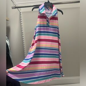 Wonder Nation Multicolor Striped Flowy Tank Dress—size M (7/8)